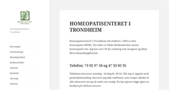 Desktop Screenshot of homeopatisenteret.no